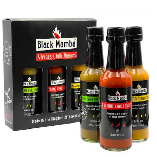 Black Mamba Africa`s Chilli Venom Gift Pack 3x180ml
