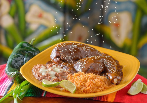 Chicken with Mole Sauce - Mole Poblano con Pollo