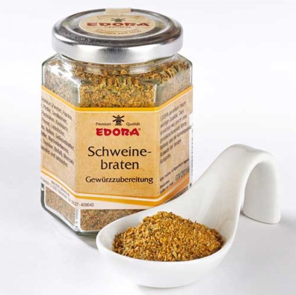 Bavarian Schweinebraten (Roast pork). Spice preparation