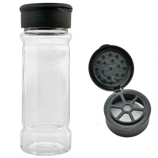 Glass Spice Shaker with Flip-Top Lid