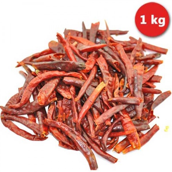 Whole dried De Arbol Chillis, stemless 1kg