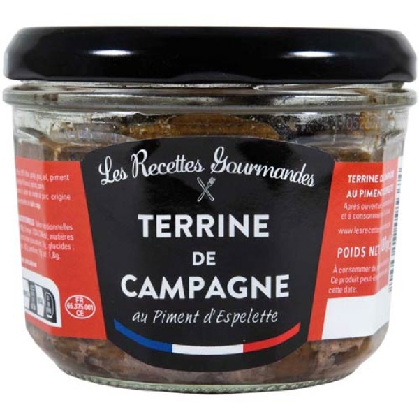 RECETTES GOURMANDES Country Terrine with Espelette Pepper - Rustic French Speciality