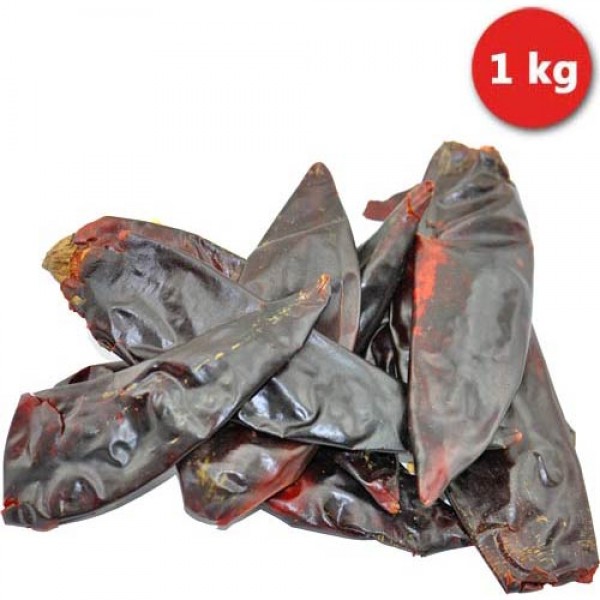 Whole dried Guajillo Chillies with stem 1kg