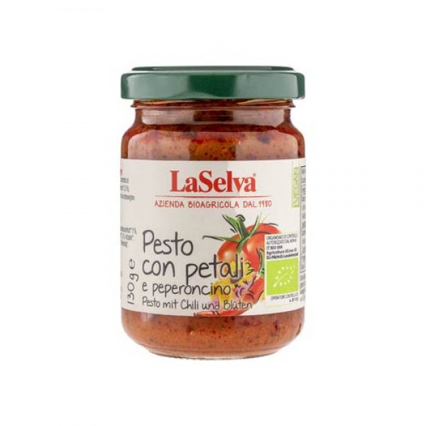 Pesto with Chilli and Flowers - LaSelva - Organic