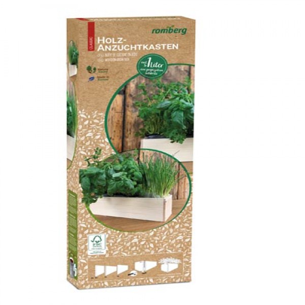 Wooden propagator M with pop-up soil