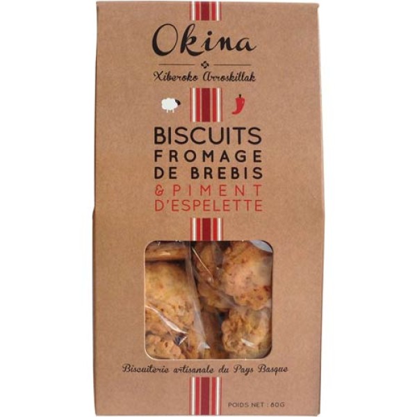 OKINA Savoury Biscuits with Sheep`s Cheese &amp; Espelette Pepper - a taste of France